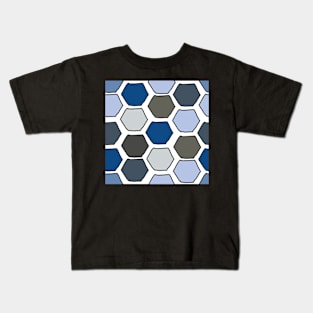 Hexagon doodle pattern Kids T-Shirt